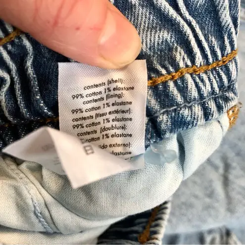 We Wore What NWT Zia Straight Leg Jeans Pull on Elastic Waistband Light Wash Denim