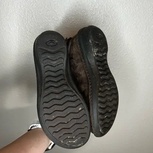 UGG Australia Gaviota Womens Brown Suede Lined Fringe Ankle Boots 5 Cozy Boho