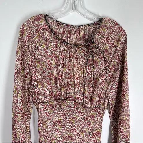 NEW Doen Sz S Bellflower Maxi Silk Dress in Clay Floral Pink