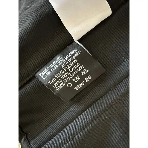 Orchard Corset Cherry Print Waist Corset Size 26 Steel Boning Laceup Under Bust Black