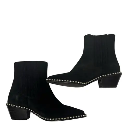 Zadig & Voltaire Black Booties with Silver Detailing
