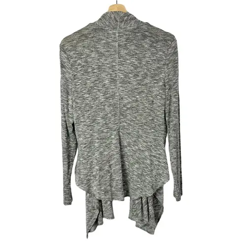 st. john's bay  Gray Open Front Waterfall Cardigan Sweater PM