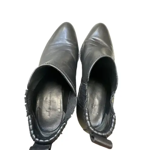 Alexander Wang women’s black cutout ankle boots leather size 6.5 SKU 2943