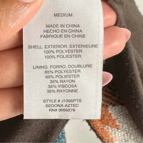 Thread and Supply Aztec Pattern Drop Shoulder Jacket Women’s Sz M Brown Size M