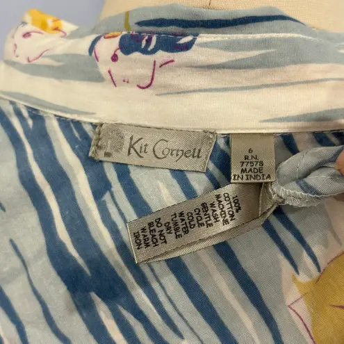 Vintage 90s/Y2K Kit Cornell Western Pearl Snap Button Shirt Dress Multi Size 6