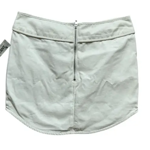 Endless Rose NWT Womens White Lace Detail Denim Jean Skirt - Sz L