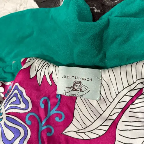 Judith March Whimsical vibrant green  coat Measure Like Small Satin lined Boho