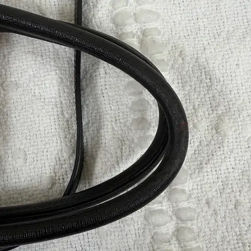 Furla Tessa Onyx Leather Tote with Gold Accents