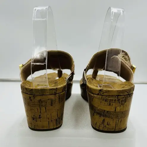 Vionic Anitra Sandals Women Size 9 Rose Gold Cork Wedge Thong Orthaheel