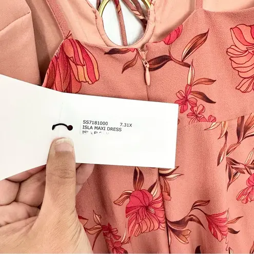 Stylestalker Isla Pink Floral Maxi Dress New size small