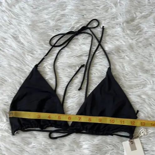 Good American  Matte Tiny Ties Bikini Top in black size 5