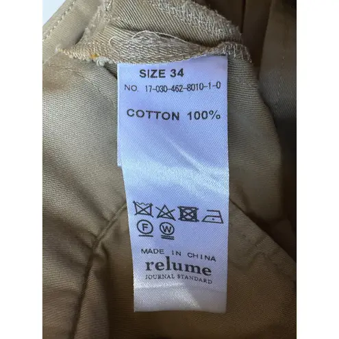 Journal Standard relume Khaki Chino Wide Leg Culottes Pants Size 34 US 2 Tan