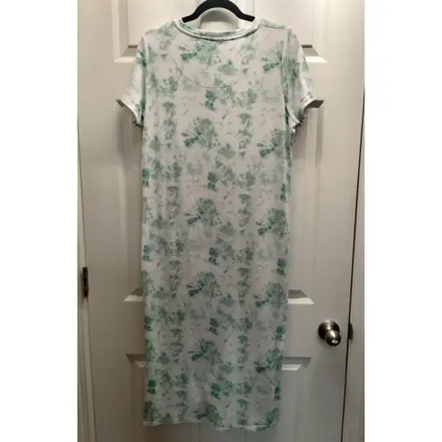 Vintage KIKIT Women Size Large Green White Tie Dye Terrycloth