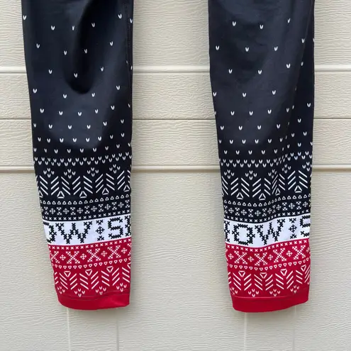 NWT Krimson Klover Let It Snow Base Layer Leggings Size SMALL Black White Red