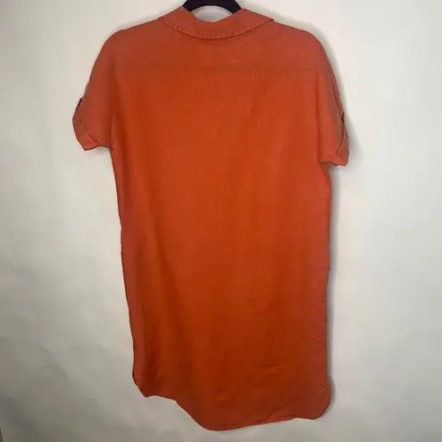 H by Halston Halston Orange Linen Dress Sz XS Shift