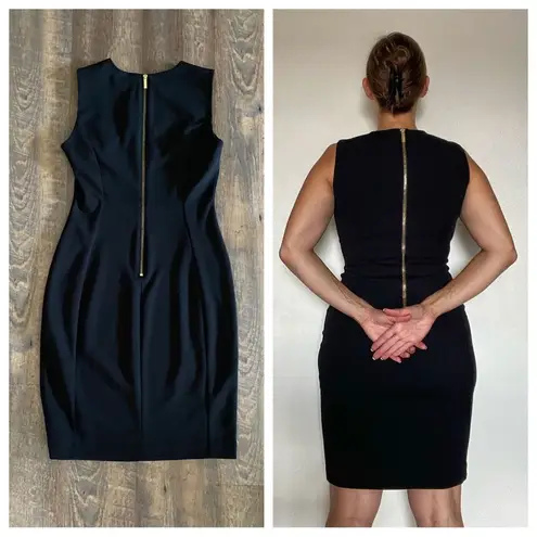 Calvin Klein Dress Black 6 Minimalist Classy Event Work Sophisticated