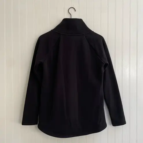 Athleta  Cozy Karma Asym Pullover Wrap-Front Asymmetrical in Black Size S