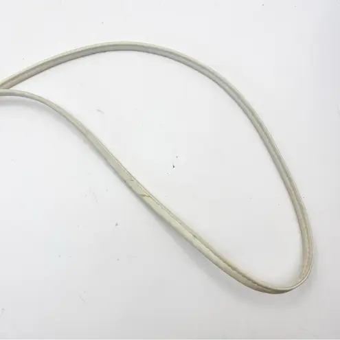 Whiting & Davis Vintage White Mesh Hand Bag Purse Kiss Closure, Shoulder Strap