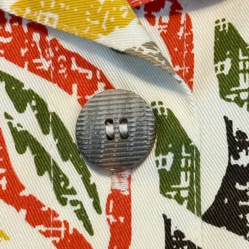 Breckenridge Vintage Artsy Button Down Jacket Top Women’s Medium Bold Abstract