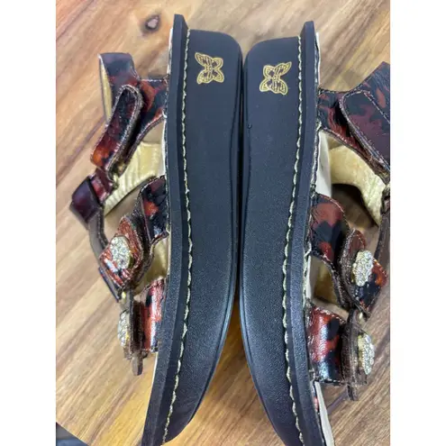 Alegria Women's Brown Black Leopard Print Sandals Size 5-35