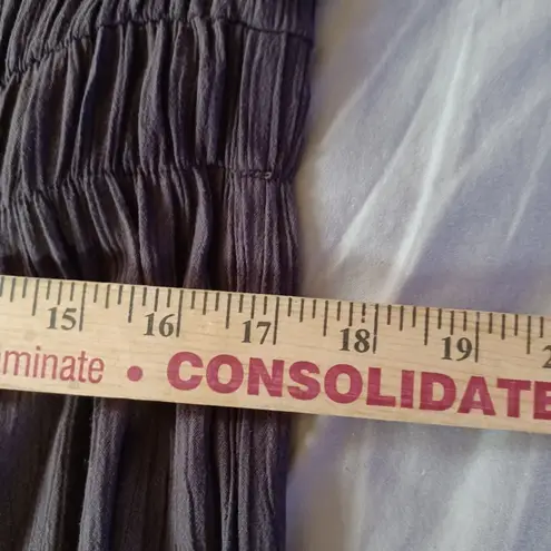 Chadwick's Crinkle Rayon Brown Dress, V-Neck, Pullover, Easy Drape Petite Large