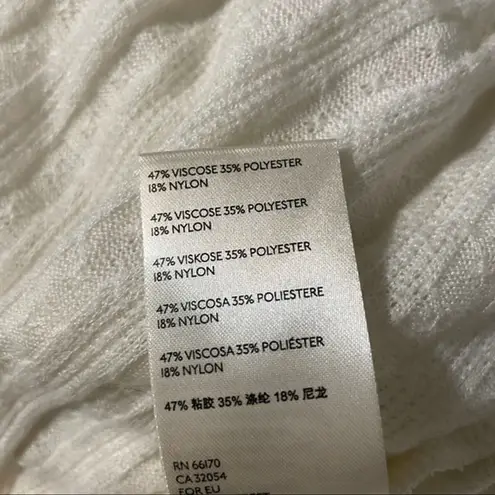 Maeve Anthropologie Cream Surplice V-Neck Knit Top XS Soft & Chic