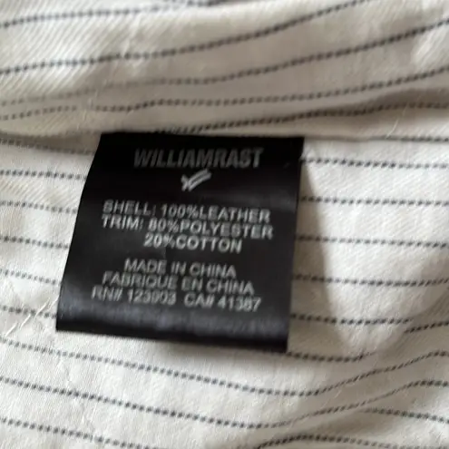 William Rast LEATHER MOTORCYCLE military green JACKET SIZE M