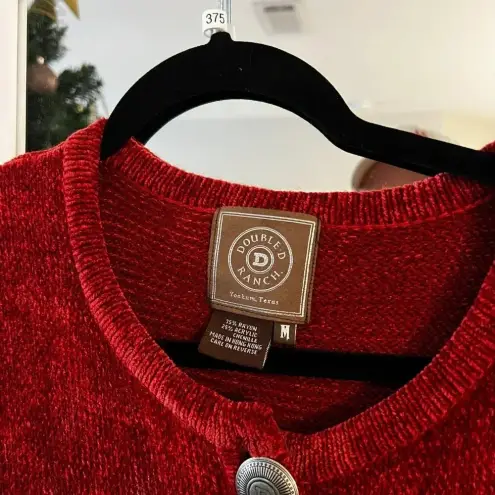 375 Double D Ranchwear Button Up Long Sleeve Dress Size Medium Color Red Orange thumbnail 4