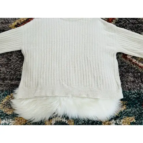 Aerie  Oversized Rib-Knit Buttercream Crewneck Sweater | Cream | XL