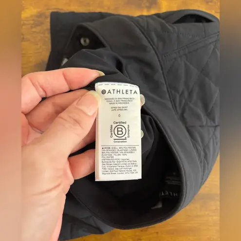Athleta Apres Ski Skirt Women's 0 Black Quilted Zipper Front Pockets