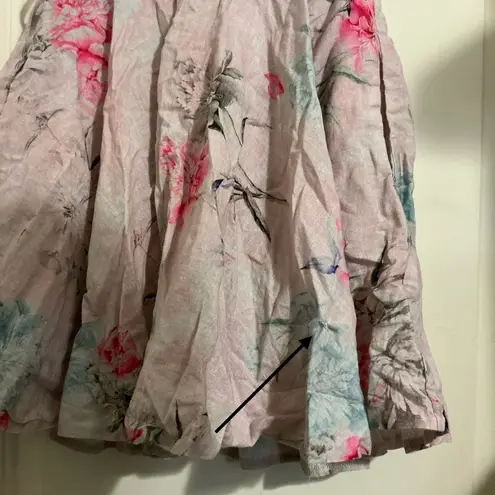 Bardot Adeline Mini Strapless Pink Floral Coquette Corset Dress Fairy Feminine