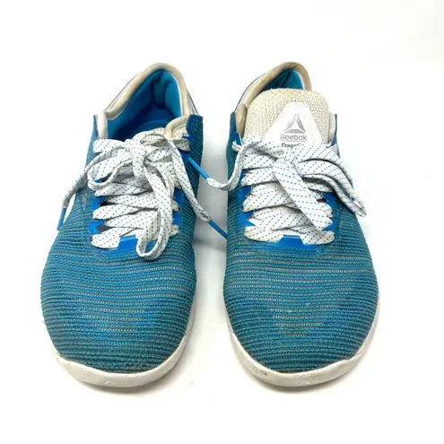Reebok  Size 7 Nano Sneakers Blue White  Crossfit Sportswear‎ Athletic Outdoors