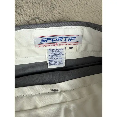 NWT Sportif USA Espa Plus Gray Shorts Womens Size 32 Activewear Utility Pockets