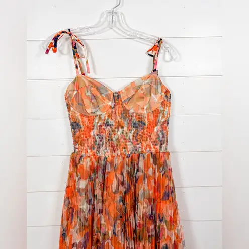 Hutch NEW Brianna Orange Tropical Floral Maxi Dress, Small, MSRP $398