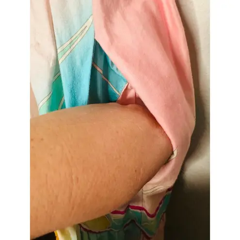 Hunter Bell Multicolored Floral Rita Gradient Empire Waist Flowy Midi Dress XS