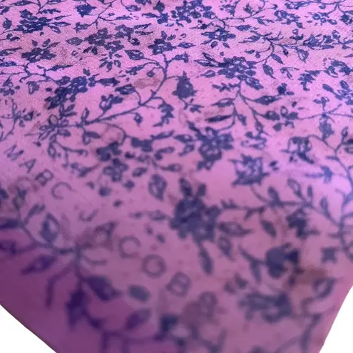 Marc Jacobs Reversible Lavender Pink Floral Delicate Silk Chiffon Long Scarf