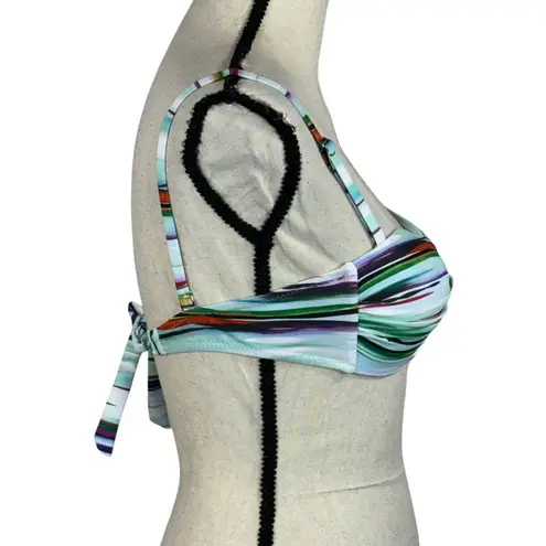 Mermaid Swimwear Small Bikini Swim Top Adjustable Straps Tie Back Padded New Blue