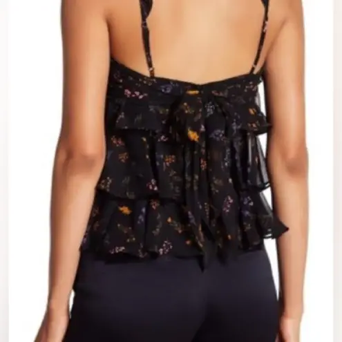 Rebecca Minkoff  Ruffle Sleeve Top Size Small‎ Self Tie Back