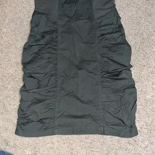 XCVI Wearables Raymond Sleeveless Ruched Poplin + Jersey Dress Green Small