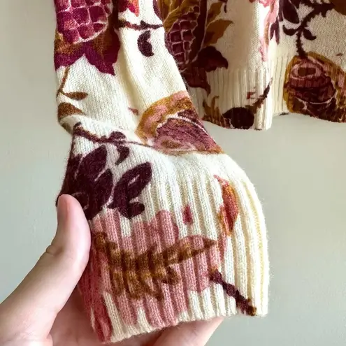 Spartina 449 Fall Floral Crewneck Sweater, Size Medium