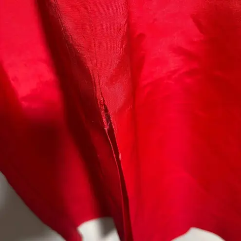 VTG Climax 80s David Howard Red Party Prom NYE Dress Ruffles Dramatic 3/4 *XXS