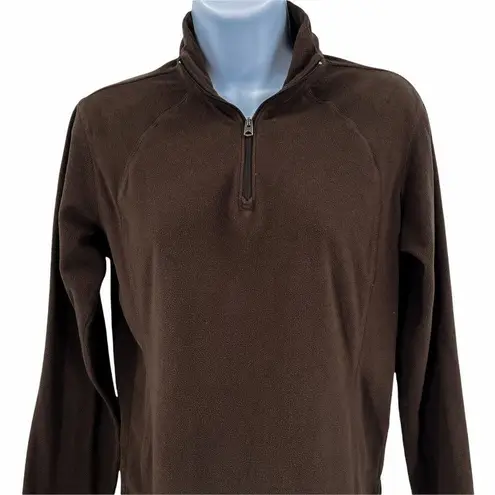 Columbia  Brown Quarter Zip Long Sleeve Fleece Pullover Women's Size Small S