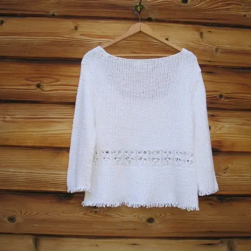 TSE Scoop Neck Cotton Pullover Sweater Knit Top