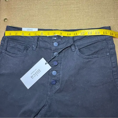 Mica Denim Chromatic High Rise Wide Crop Jeans Size 30 Black