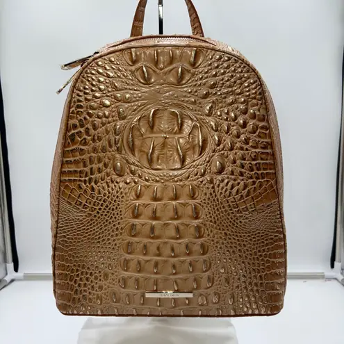 Brahmin Nola Honey Brown Melbourne Embossed Leather Backpack V37 151 00960
