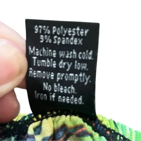 Win Win Womens Small Medium Multicolor Paisley Boho Pinwheel Sleeve Tunic Top