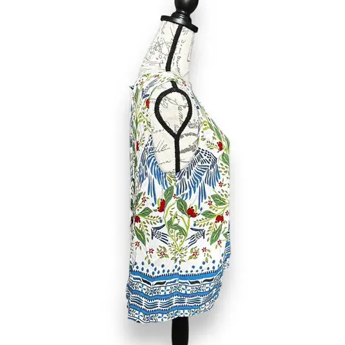 Haute Hippie New Sleeveless Button Back Boho Floral Multi Print Tank Top Small