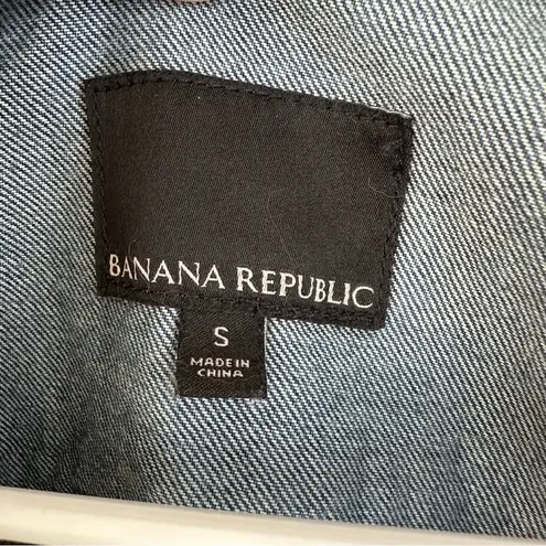 Banana Republic  cotton jean jacket Small medium wash indigo