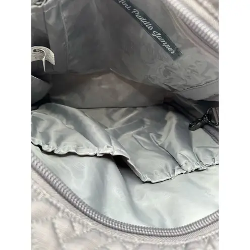 Lug Mini Puddle Jumper Quilted Crossbody Convertible Tote Brushed Pearl Grey Gray