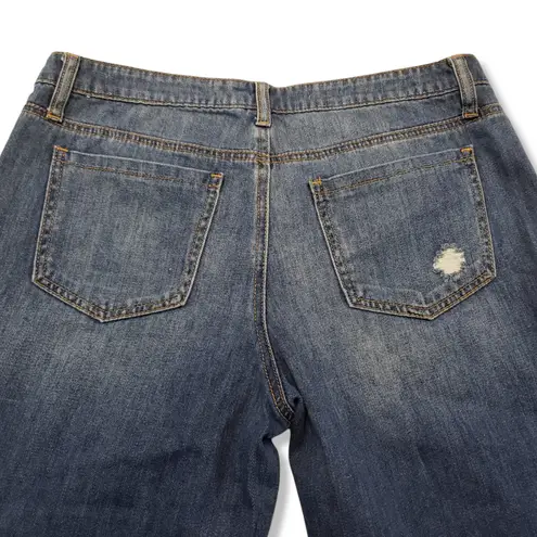 Ashley Mason Jeans Size 11 Cropped Crop Raw Hem Distressed Destroyed Torn Ripped Women's